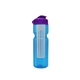 a transparent blue bottle & violet lid & translucent frost infuser champion - 28 oz transparent bottle with flip lid and large infuser