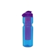 a transparent blue bottle & violet lid & translucent violet infuser champion - 28 oz transparent bottle with flip lid and large infuser