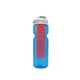 a transparent blue bottle & white lid & translucent red infuser champion - 28 oz transparent bottle with flip lid and large infuser