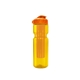 a transparent yellow bottle & orange lid & translucent orange infuser champion - 28 oz transparent bottle with flip lid and large infuser