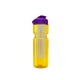 a transparent yellow bottle & violet lid & translucent frost infuser champion - 28 oz transparent bottle with flip lid and large infuser