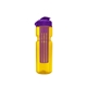 a transparent yellow bottle & violet lid & translucent violet infuser champion - 28 oz transparent bottle with flip lid and large infuser