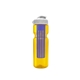 a transparent yellow bottle & white lid & translucent blue infuser champion - 28 oz transparent bottle with flip lid and large infuser