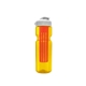 a transparent yellow bottle & white lid & translucent red infuser champion - 28 oz transparent bottle with flip lid and large infuser