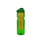 a transparent green bottle & green lid & translucent orange infuser champion - 28 oz transparent bottle with flip lid and large infuser