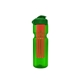 a transparent green bottle & green lid & translucent red infuser champion - 28 oz transparent bottle with flip lid and large infuser