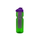 a transparent green bottle & violet lid & translucent violet infuser champion - 28 oz transparent bottle with flip lid and large infuser