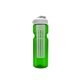 a transparent green bottle & white lid & translucent frost infuser champion - 28 oz transparent bottle with flip lid and large infuser