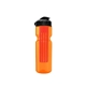 a transparent orange bottle & black lid & translucent red infuser champion - 28 oz transparent bottle with flip lid and large infuser
