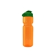 a transparent orange bottle & green lid & translucent orange infuser champion - 28 oz transparent bottle with flip lid and large infuser
