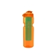 a transparent orange bottle & orange lid & translucent green infuser champion - 28 oz transparent bottle with flip lid and large infuser