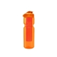 a transparent orange bottle & orange lid & translucent red infuser champion - 28 oz transparent bottle with flip lid and large infuser