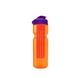 a transparent orange bottle & violet lid & translucent red infuser champion - 28 oz transparent bottle with flip lid and large infuser