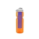 a transparent orange bottle & white lid & translucent blue infuser champion - 28 oz transparent bottle with flip lid and large infuser