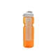 a transparent orange bottle & white lid & translucent frost infuser champion - 28 oz transparent bottle with flip lid and large infuser