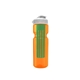 a transparent orange bottle & white lid & translucent green infuser champion - 28 oz transparent bottle with flip lid and large infuser