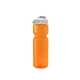 a transparent orange bottle & white lid & translucent orange infuser champion - 28 oz transparent bottle with flip lid and large infuser