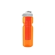 a transparent orange bottle & white lid & translucent red infuser champion - 28 oz transparent bottle with flip lid and large infuser