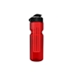 a transparent red bottle & black lid & translucent red infuser champion - 28 oz transparent bottle with flip lid and large infuser