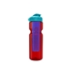 a transparent red bottle & cyan lid & translucent blue infuser champion - 28 oz transparent bottle with flip lid and large infuser