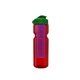 a transparent red bottle & green lid & translucent violet infuser champion - 28 oz transparent bottle with flip lid and large infuser
