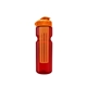 a transparent red bottle & orange lid & translucent orange infuser champion - 28 oz transparent bottle with flip lid and large infuser