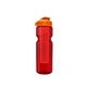 a transparent red bottle & orange lid & translucent red infuser champion - 28 oz transparent bottle with flip lid and large infuser