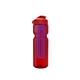a transparent red bottle & red lid & translucent violet infuser champion - 28 oz transparent bottle with flip lid and large infuser
