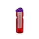 a transparent red bottle & violet lid & translucent frost infuser champion - 28 oz transparent bottle with flip lid and large infuser