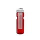 a transparent red bottle & white lid & translucent frost infuser champion - 28 oz transparent bottle with flip lid and large infuser