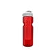 a transparent red bottle & white lid & translucent red infuser champion - 28 oz transparent bottle with flip lid and large infuser