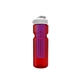 a transparent red bottle & white lid & translucent violet infuser champion - 28 oz transparent bottle with flip lid and large infuser