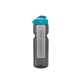 a smoke bottle & cyan lid & translucent frost infuser champion - 28 oz transparent bottle with flip lid and large infuser