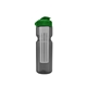 a smoke bottle & green lid & translucent frost infuser champion - 28 oz transparent bottle with flip lid and large infuser