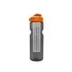 a smoke bottle & orange lid & translucent frost infuser champion - 28 oz transparent bottle with flip lid and large infuser