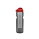 a smoke bottle & red lid & translucent frost infuser champion - 28 oz transparent bottle with flip lid and large infuser