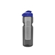 a smoke bottle & reflex blue lid & translucent frost infuser champion - 28 oz transparent bottle with flip lid and large infuser