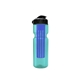 a transparent teal bottle & black lid & translucent blue infuser champion - 28 oz transparent bottle with flip lid and large infuser