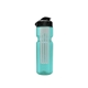 a transparent teal bottle & black lid & translucent frost infuser champion - 28 oz transparent bottle with flip lid and large infuser