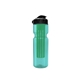 a transparent teal bottle & black lid & translucent green infuser champion - 28 oz transparent bottle with flip lid and large infuser