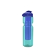 a transparent teal bottle & reflex blue lid & translucent blue infuser champion - 28 oz transparent bottle with flip lid and large infuser
