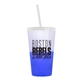 a frost-to-blue cup & translucent frost lid & translucent frost straw 22 oz cool color change sport sipper