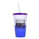 a frost-to-blue cup & translucent violet lid & translucent frost straw 22 oz cool color change sport sipper