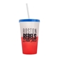 a frost-to-red cup & translucent blue lid & translucent frost straw 22 oz cool color change sport sipper