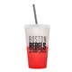 a frost-to-red cup & translucent frost lid & translucent smoke straw 22 oz cool color change sport sipper