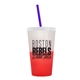 a frost-to-red cup & translucent frost lid & translucent-violet straw 22 oz cool color change sport sipper