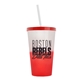 a frost-to-red cup & translucent red lid & translucent frost straw 22 oz cool color change sport sipper