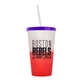 a frost-to-red cup & translucent violet lid & translucent frost straw 22 oz cool color change sport sipper
