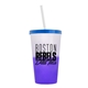 a frost-to-violet cup & translucent blue lid & translucent frost straw 22 oz cool color change sport sipper