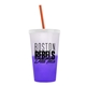 a frost-to-violet cup & translucent frost lid & translucent orange straw 22 oz cool color change sport sipper